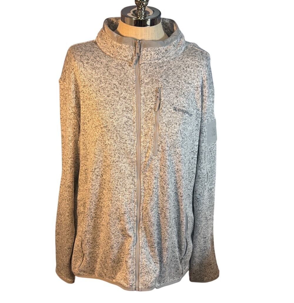 NWT Baerskin Tactical Knit Mens Hybrid Fleece Grey Jacket 2XL Hike Outdoor